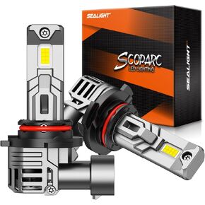 SEALIGHT 9012 High-Intensity LED Bulbs, 26000LM, Cool White 6500K, Quick 3-Minute Installation, Longevity of 60,000+ Hours, Pack of 2 Perfect for Headlights & Fog Lights