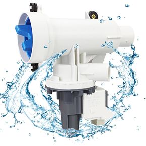 WH11X34742 Washer Drain Pump Compatible with Frigidaire Insignia Midea Haier, Washing Machine Drain Pump Motor Replace Numbers 11001011000071 5304511363 FFTW4120SW WH01X28078 4980769 AP7192541