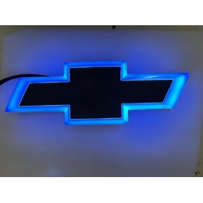 2014-15 Chevy Silverado Grille Emblem with Chrome Finished, RGB LED Lighting| Stylish Ligthed Grille Badge Logo Featuring Multiple Preset Colors