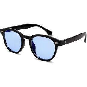 Retro Round Sunglasses For Men Women - Vintage Circle Tinted Sun Glasses
