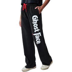 Bioworld Ghostface Logo Women’s Mineral Wash Straight Fit Sweatpants Joggers