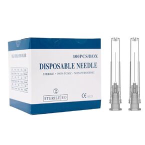 100 PCS 18 Gauge 1 inch Needle,Luer Lock Needles Industrial Dispensing Accessories, Individual Package(18Ga)