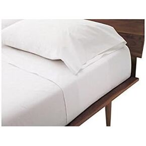طقم ملاءات سرير أريكة فاخرة من PLUSHY COMFORT مقاس كوين، 100% قطن مصري، 600 قطعة، مقاس (جيب عميق 60 × 74 +8 بوصة) لون أبيض عادي