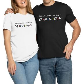Dad and Mom Shirt: Mommy and Daddy Matching Couples Shirts Pregnancy Announcement T-Shirt Pregnancy Reveal Gifts