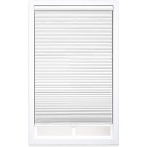 DEZ FURNISHINGS Cordless 1.5" Blackout Cellular Shade, Energy Saver, 27.5" W x 60" H, White
