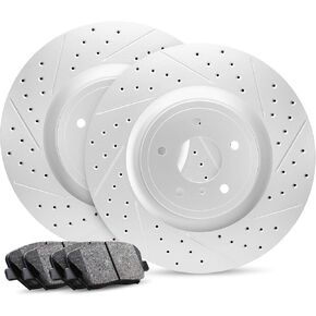 R1 Concepts Rear Brakes and Rotors Kit |Rear Brake Pads| Brake Rotors and Pads| Ceramic Brake Pads and Rotors |fits 2013-2016 Ford Escape, 2013-2018 Ford C-Max, 2014-2018 Ford Transit Connect