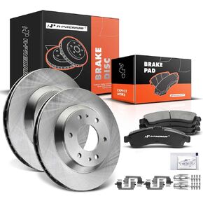 A-Premium 12.01 inch (305mm) Front Vented Disc Brake Rotors + Ceramic Pads kit Compatible with Select Chevy, Buick, GMC, Isuzu and Oldsmobile Models - Rainier, Trailblazer, Envoy, Ascender, Bravada