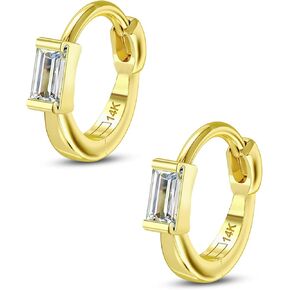 COCHARM 14K Solid Gold Huggie Hoop Earrings 20g Gold Small Hoop Earrings Cartilage Hoop Helix Rook Earrings for Women