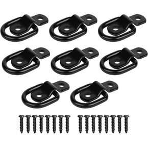 8 PCS D-Ring Tie Down Anchors Hooks, Heavy Duty Lashing Ring Surface Mount Anchor Point, D-Ring Anchor for Trailer Truck Hauling Cargo Load RV Camper, Car Accessories (Silver)