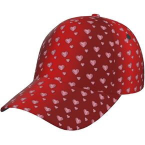Cute Valentine Day Hearts Trucker Hat for Men Women Baseball Cap Valentine's Hat Adjustable Red Hearts Cap