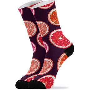Orange And Grapefruit Crew Socks Unisex Novelty Casual Socks For Women Men Gifts