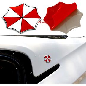 Umbrella Corporation Car Emblem Decal Reside nt Evi l Metal Badge Sticker for Car Motorcycle Laptop(Style D-3.35in-1 pcs)