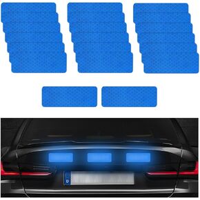 20PCS Warning Reflective Stickers, Night Visibility Safety Reflective Sticker, Waterproof Auto Reflector Tape for Bumper Clothing Trailers Motorcycle Helmet, Car Accessories (Green)