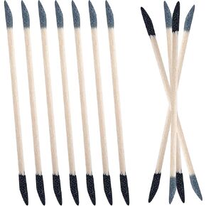 ANCIRS 20 Pcs Sanding Sticks, 5.5in Double End Matchsticks Sanding Twigs, 150/280 Grit Fine Detailing Polishing Stick, Flexible Sanding Tools for Plastic Models, Tight Spaces (Black&Gray)