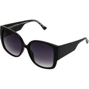 Sofia Vergara x Foster Grant Women's Limited Edition Ebony Bold Sunglasses Square, Shiny Black, 55 mm