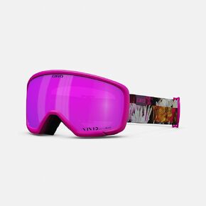 GIRO Millie Asian Fit Ski Goggles - Snowboard Goggles for Women & Youth - Flower Data Mosh Strap with Vivid Pink Lens