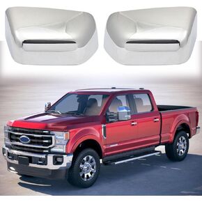 White Directly Replacement Top Half Tow Mirror Caps Cover Trim Replace for 2017-2024 Ford F250 F350 F450 F550 Super Duty Towing Mirror, OEM part number: HC3Z-17D743-AA