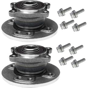 Rear Wheel Hub and Bearing Assembly Compatible with 2002 03 04 05 2006 Mini Cooper (Manufactured Before 04/2006) AUQDD 512304 x2 (Pair) [4 Lug Hub]