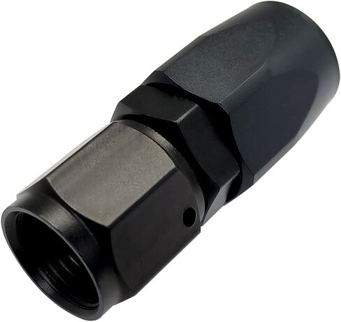 YSIL 4AN Hose End Fitting Female Fit for Braided Fuel Line Swivel Straight Aluminum Black 4PCS in Saudi Arabia