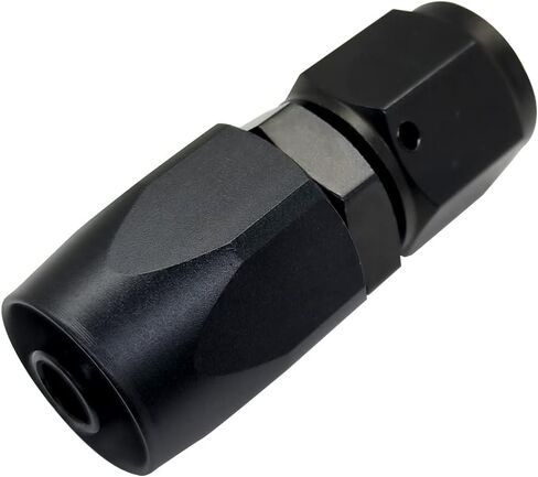 YSIL 4AN Hose End Fitting Female Fit for Braided Fuel Line Swivel Straight Aluminum Black 4PCS in Saudi Arabia