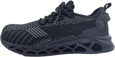 Steel Toe Shoes for Men Lightweight Comfortable Walking Sneakers Quick Drying Flyknit Fabric with Velvet for Autumn in Saudi Arabia