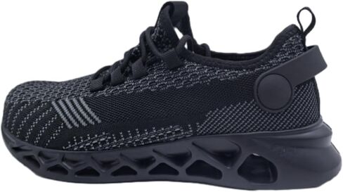 Steel Toe Shoes for Men Lightweight Comfortable Walking Sneakers Quick Drying Flyknit Fabric with Velvet for Autumn in Saudi Arabia