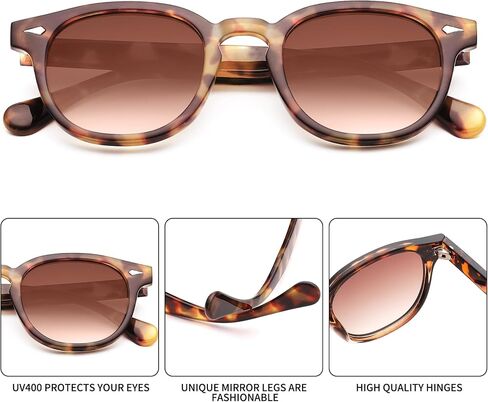 Retro Round Sunglasses For Men Women - Vintage Circle Tinted Sun Glasses in Saudi Arabia