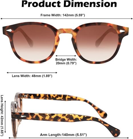 Retro Round Sunglasses For Men Women - Vintage Circle Tinted Sun Glasses in Saudi Arabia
