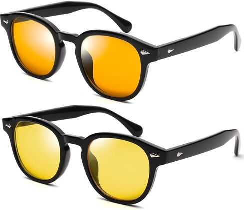 Retro Round Sunglasses For Men Women - Vintage Circle Tinted Sun Glasses in Saudi Arabia