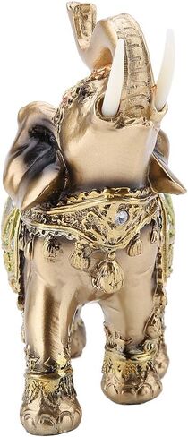 تماثيل الفيل، تمثال لاكي فنغ شوي للثروة، أفيال جميلة هدية ديكور منزلي أنيق، صناعة متقنة، مضادة للانزلاق على السطح السفلي، للمنزل أو المكتب أو الفندق أو المقهى (M) in Kuwait