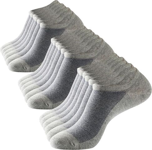 Mens No Show Socks 9 Pairs Combed Cotton Thin Invisible Low Cut Casual Socks with Non Slip Grip in Saudi Arabia
