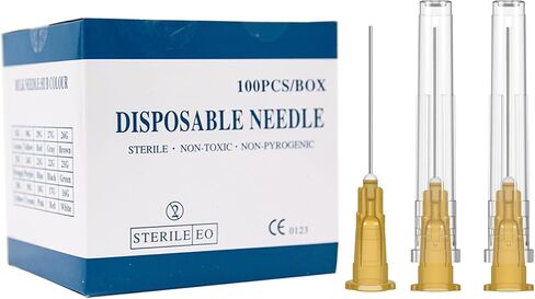 100 PCS 18 Gauge 1 inch Needle,Luer Lock Needles Industrial Dispensing Accessories, Individual Package(18Ga) in Kuwait