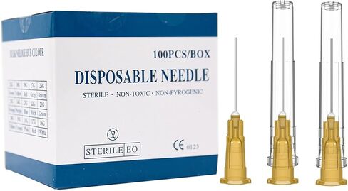 100 PCS 18 Gauge 1 inch Needle,Luer Lock Needles Industrial Dispensing Accessories, Individual Package(18Ga) in Kuwait