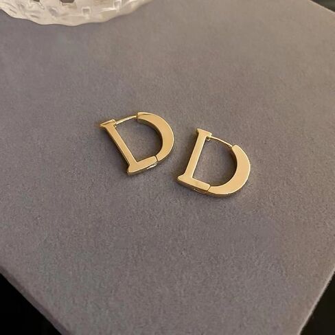 Gold Hoop Earrings for Women,14K Gold Plated Lightweight Hypoallergenic Chunky Open Hoops Jewelry for Sensitive Ears in Saudi Arabia