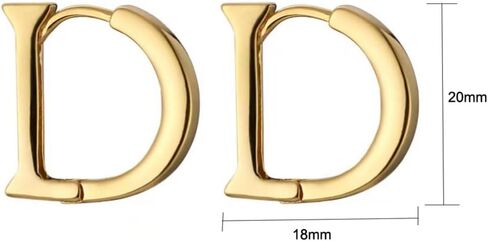 Gold Hoop Earrings for Women,14K Gold Plated Lightweight Hypoallergenic Chunky Open Hoops Jewelry for Sensitive Ears in Saudi Arabia