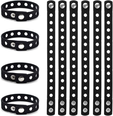 GOGO 10 PCS Adult Adjustable Silicone Bracelets for Shoe Charms Rubber Wristband in Kuwait