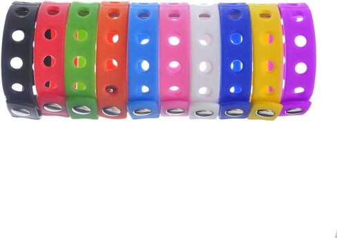 GOGO 10 PCS Adult Adjustable Silicone Bracelets for Shoe Charms Rubber Wristband in Kuwait