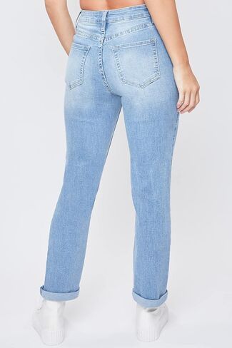 YMI Women's Junior Hybrid Dream High-Rise Mom Fit Ankle Jean in Kuwait