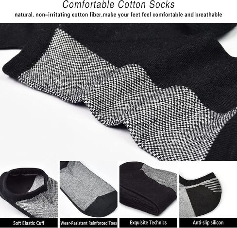 GRPSKCOS No Show Socks Men, 8 Pairs Low Cut Ankle Socks, Men Short Socks Casual Cotton Socks in Saudi Arabia