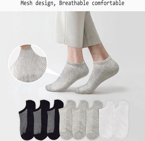 GRPSKCOS No Show Socks Men, 8 Pairs Low Cut Ankle Socks, Men Short Socks Casual Cotton Socks in Saudi Arabia