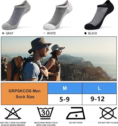 GRPSKCOS No Show Socks Men, 8 Pairs Low Cut Ankle Socks, Men Short Socks Casual Cotton Socks in Saudi Arabia