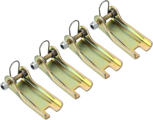 PATIKIL 2 Inch 50mm Hook Safety Latch Kit, 4 Pack Metal Towing Hitch Replacement for Clevis Hook Trailer, Golden Tone in Saudi Arabia