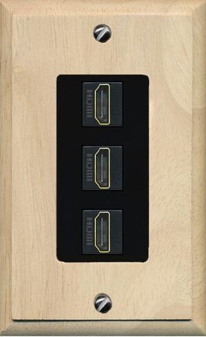 RiteAV - 3 Port HDMI 2.0 Decorative Wall Plate (White) in Saudi Arabia