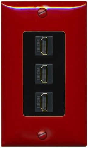 RiteAV - 3 Port HDMI 2.0 Decorative Wall Plate (White) in Saudi Arabia