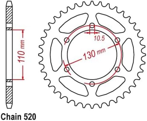 LOPOR Motorcycle Front Sprocket (1, 520-43T) Applications:FZ6 MT- 03/25 YZF R1 R3 R6 R7 EX250/300/400/500 Ninja GPX/GPZ250R ZX400 KLE300 Z250/300/400 ER300/400/500 ZR400/550 ZZR250 GSX-R600/750/1000 in Saudi Arabia