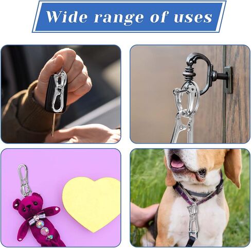 4Pcs Metal Keychain, Keychain Clip with D-Shaped Buckle, Keyring Key Chain Ring Chain Holder Organizer for Home Car Keys Men and Women in Saudi Arabia