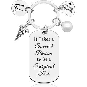 Surgical Tech Gift Surgical Technologists Gift Keychain Thank You Gift for Surgical Tech Inspirational Keychain for Surgeon Gift Retirement Jewelry for Surgery Nurse Medical Student Graduation Gift