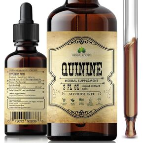 Quinine Liquid Extract 4oz - Cinchona Officinalis Bark Herbal Supplement for Leg Cramping Relief, Cramp Defense and Overall Digestive Health - All-Natural Quinine, Boosting Immune System…
