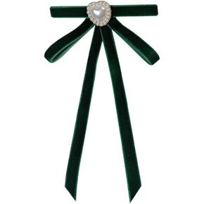 Fashion Elegant Velvet Ribbon Bow Tie Brooch Pins for Women Girls Bow Tie Pre-Tied Bowknot Pin Corsage Collar accessory
