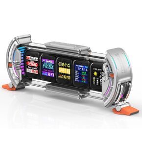 Divoom RGB Computer Gaming Desk Accessories - 5 Side IPS Monitor App Controlled Display of DIY Pixels for Gaming Room, Desktop Decoration (Pink)